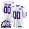 Minnesota Vikings King Of The North Patch Throwback Game Custom Jersey – All Stitched – Winter Warrior Jersey