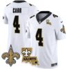 Saints Vapor Limited Jersey – New Orleans Patch – All Stitched – White – Derek Carr Jersey