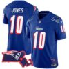 Patriots 1996 Throwback State Patch Vapor Jersey – All Stitched – Royal – Mac Jones Jersey