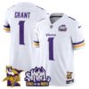 Minnesota Vikings Kings Of The North Patch Vapor Limited Jersey V3 – All Stitched – White – Bud Grant Jersey