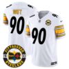 Steelers 2024 Vapor Limited Jersey – Est 1933 Patch – All Stitched – White – T. J. Watt Jersey