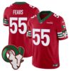 Rams Mexico Vapor Limited Jersey – All Stitched – Red – Tom Fears Jersey