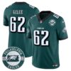 Eagles 2024 Vapor Limited Jersey – Est. 1933 Patch – All Stitched – Midnight Green – Jason Kelce Jersey