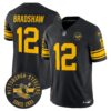 Pittsburgh Steelers Throwback 1962 Vapor Limited Jersey – Est. 1933 Patch – All Stitched – Black – Terry Bradshaw Jersey
