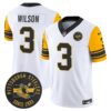Pittsburgh Steelers Throwback 1962 Vapor Limited Jersey – Est. 1933 Patch – All Stitched – White – Russell Wilson Jersey