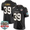 Dolphins Gold Trim Vapor Limited Jersey – All Stitched – Black – Larry Csonka Jersey