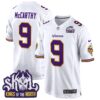 Minnesota Vikings King Of The North Patch Throwback Game Jersey – All Stitched – White – J.J. McCarthy Jersey