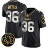 Steelers DMR Patch Gold Vapor Limited Jersey – All Stitched – Black Limited – Jerome Bettis Jersey