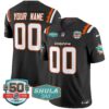 Dolphins 50th & Don Shula 347 Memorial Patch Vapor Limited Custom Jersey – All Stitched – Black Jersey