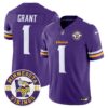 Minnesota Vikings 2024 Vapor Limited Jersey V2 – Est. 1961 Patch – All Stitched – Purple – Bud Grant Jersey