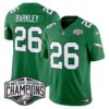 Philadelphia Eagles Kelly Green 2024 NFC East Division Champions Vapor Limited Jersey V2 – All Stitched – Kelly Green – Saquon Barkley Jersey