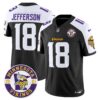Minnesota Vikings 2024 Vapor Limited Jersey V2 – Est. 1961 Patch – All Stitched – Black Alternate – Justin Jefferson Jersey
