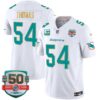Dolphins Gold Trim Vapor Limited Jersey – All Stitched – White – Zach Thomas Jersey
