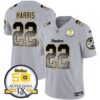 Steelers Arch Smoke 50th Anniversary Of Super Bowl IX Patch Vapor Limited Jersey – All Stitched – Gray – Najee Harris Jersey