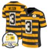 Pittsburgh Steelers Throwback 2024 Vapor Limited Jersey – All Stitched – Bumble Bee – Russell Wilson Jersey