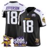 Minnesota Vikings Kings Of The North Patch Vapor Limited Jersey V3 – All Stitched – Black Alternate – Justin Jefferson Jersey