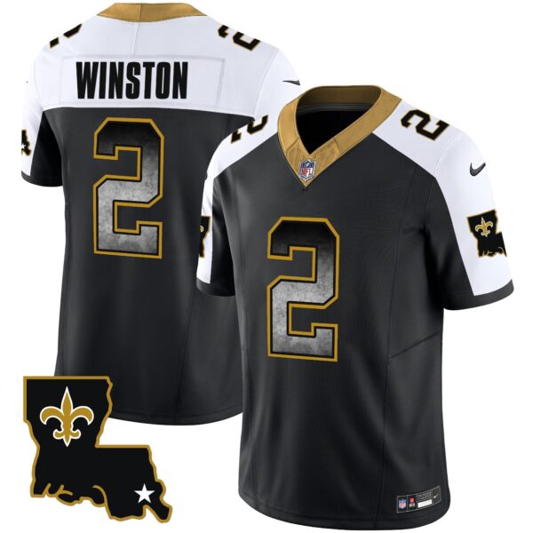 Saints 1987 Legacy Arch Smoke Jersey – All Stitched – Alternate – Jameis Winston Jersey