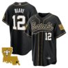 Saints 1987 Legacy Cool Base Jersey – All Stitched – Black – Chris Olave Jersey