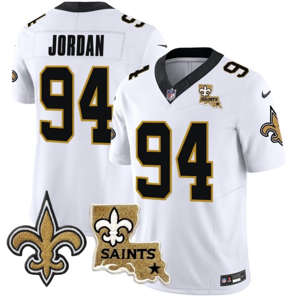 Saints Vapor Limited Jersey – New Orleans Patch – All Stitched – White – Cameron Jordan Jersey