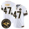 Pittsburgh Steelers Throwback 1933 Patch Gold Vapor Limited Jersey – All Stitched – White Gold – Donald Trump Jersey