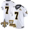 Saints Vapor Limited Jersey – New Orleans Patch – All Stitched – White – Taysom Hill Jersey