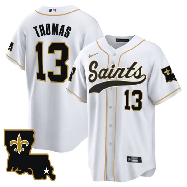 Saints 1987 Legacy Cool Base Jersey – All Stitched – White – Michael Thomas Jersey