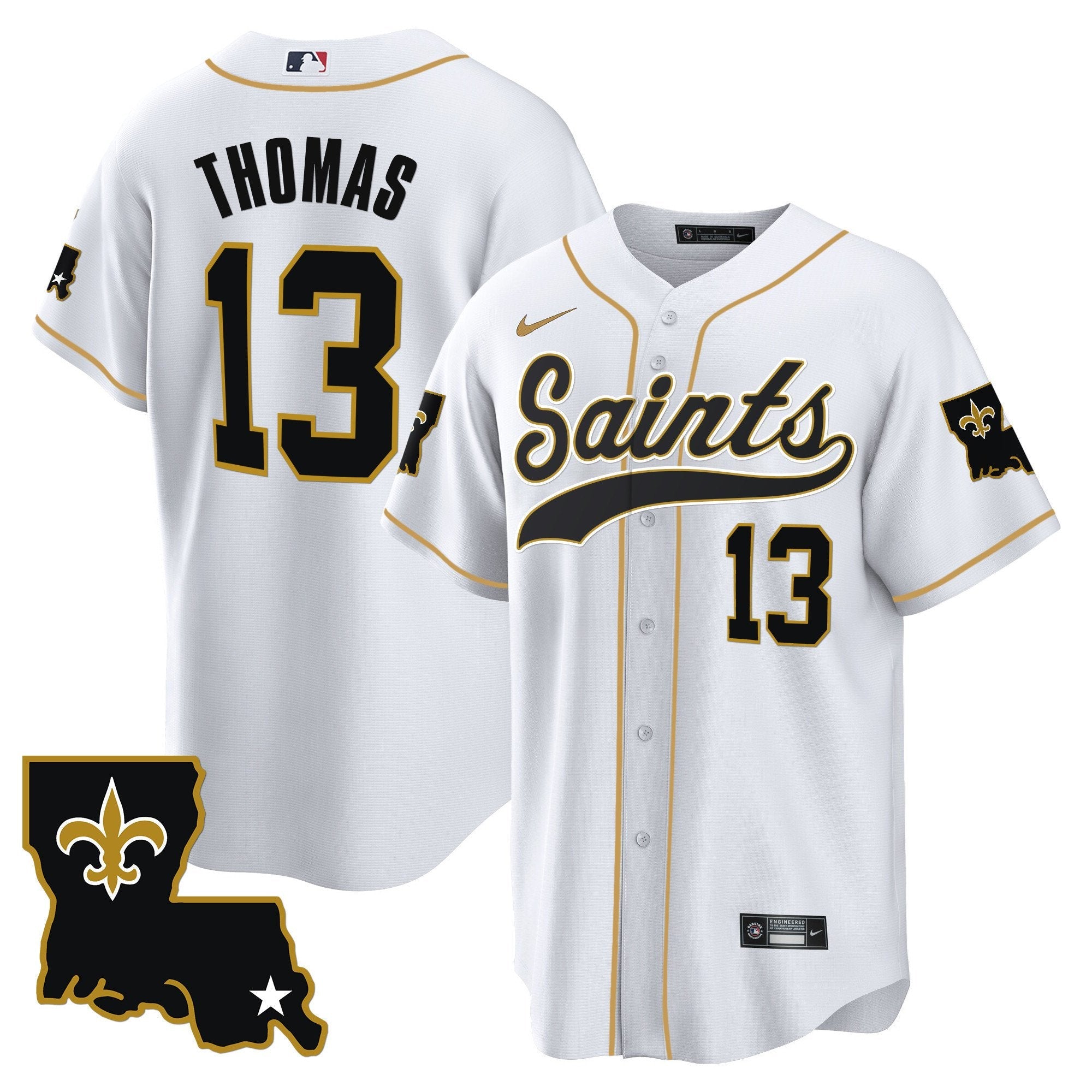 Saints 1987 Legacy Cool Base Jersey – All Stitched – White – Michael Thomas Jersey