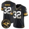 Pittsburgh Steelers Throwback 1933 Patch Gold Vapor Limited Jersey – All Stitched – Black Limited – Franco Harris Jersey