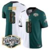 Eagles 2024 NFC East Division Champions Gold Trim Vapor Limited Jersey – All Stitched – Split – DeVonta Smith Jersey