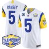 Los Angeles Rams 2024 NFC West Division Champions Vapor Limited Jersey – All Stitched – White – Jalen Ramsey Jersey