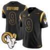 Los Angeles Rams 2024 Gold Vapor Limited Jersey – All Stitched – Black Gold – Matthew Stafford Jersey