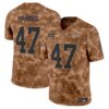 Kansas City Chiefs 2024 Salute to Service Vapor Limited Jersey – All stitched – Brown Camo – Kamala Harris Jersey