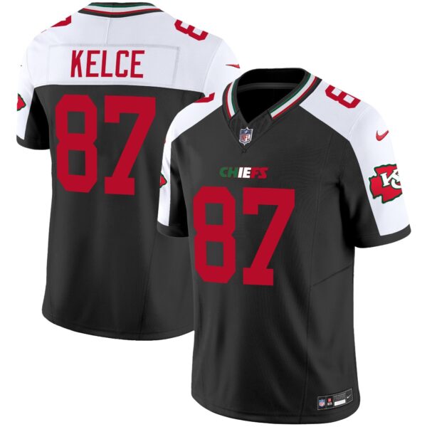 Chiefs Mexico Vapor Limited Jersey – All Stitched – Black Alternate – Travis Kelce Jersey