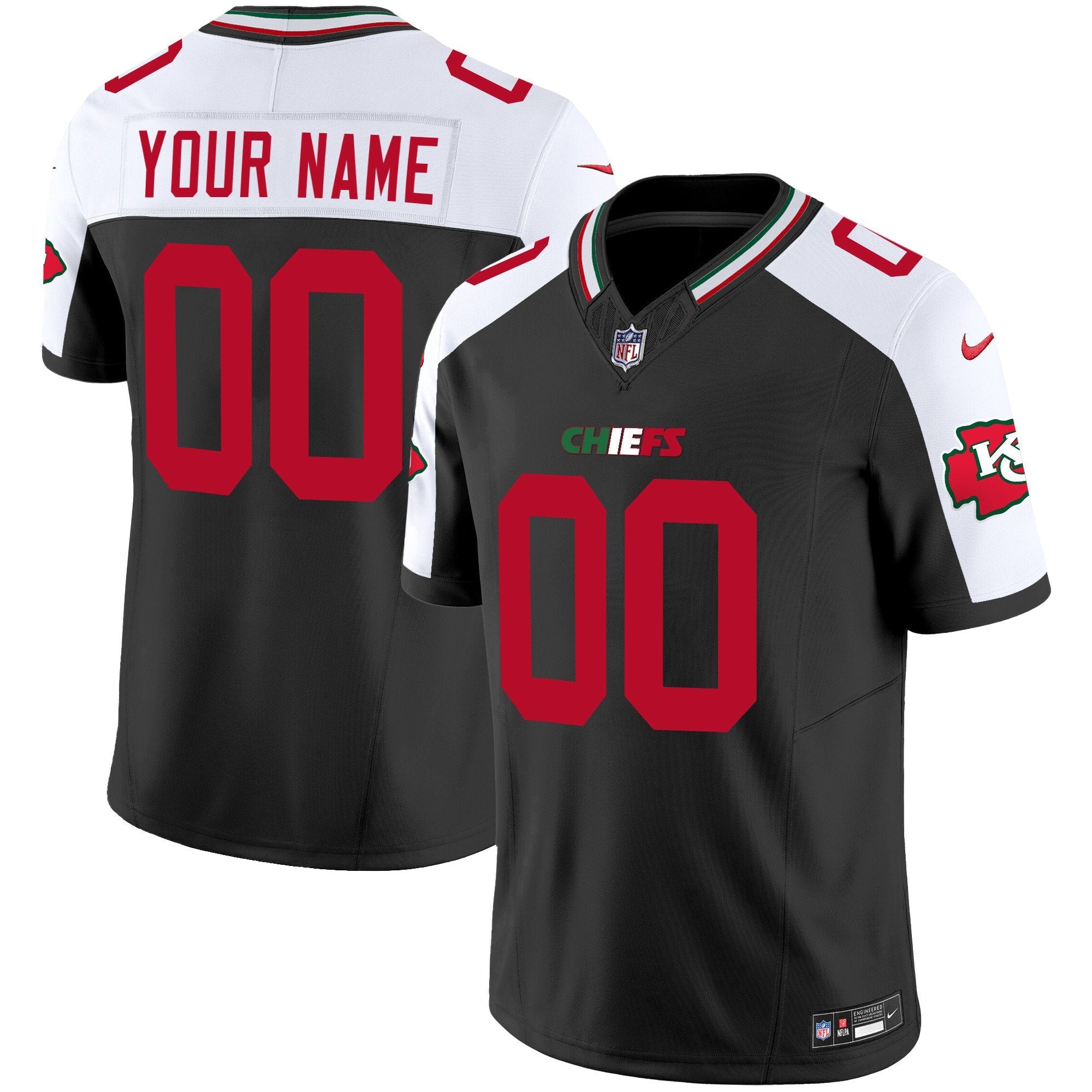 Chiefs Mexico Vapor Limited Custom Jersey – All Stitched – Black Alternate Jersey