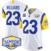 Los Angeles Rams 2024 NFC West Division Champions Vapor Limited Jersey – All Stitched – White – Kyren Williams Jersey