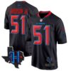 Houston Texans 2024 Texas Patch Game Jersey – All Stitched – Navy Limited – Will Anderson Jr. Jersey