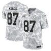 Kansas City Chiefs 2024 Salute to Service Vapor Limited Jersey – All stitched – Arctic Camo – Travis Kelce Jersey