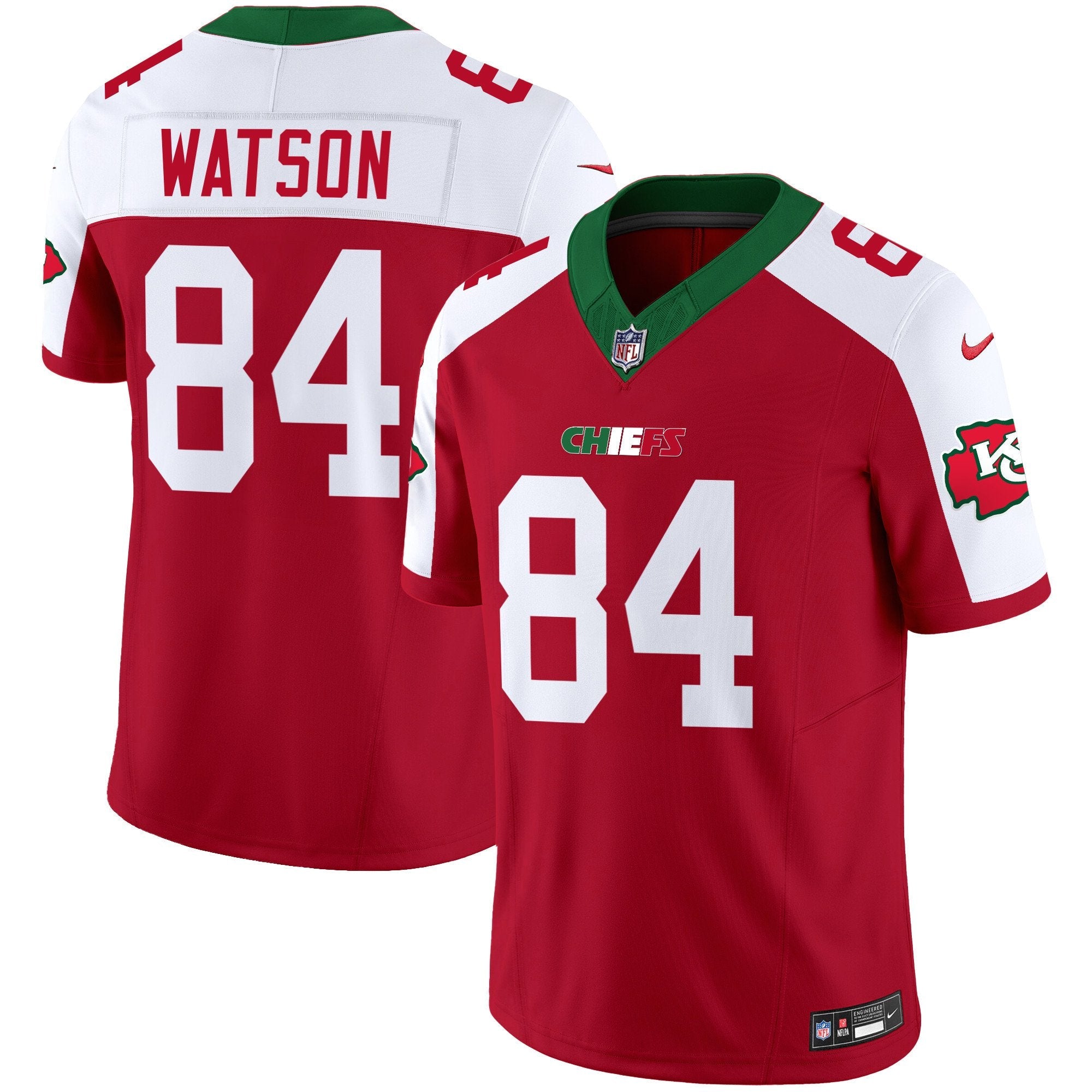 Chiefs Mexico Vapor Limited Jersey – All Stitched – Red Alternate – Justin Watson Jersey