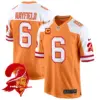 Mens Tampa Bay Tampa Bay Buccaneers Throwback Game Jersey Baker Mayfiled Jersey Creamsicle Alternate