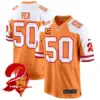 Mens Tampa Bay Tampa Bay Buccaneers Throwback Game Jersey Vita Vea Jersey Creamsicle Alternate