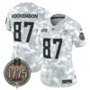 Womens Minnesota Vikings 2024 Salute To Service Establishment Year Patch Vapor Limited Jersey TJ Hockenson Jersey Army