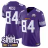 Mens Minnesota Vikings King Of The North Patch Vapor Limited Jersey V2 Randy Moss Jersey Purple