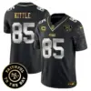 Mens San Francisco 49Ers Pattern Style Vapor Limited Jersey George Kittle Jersey Black Limited