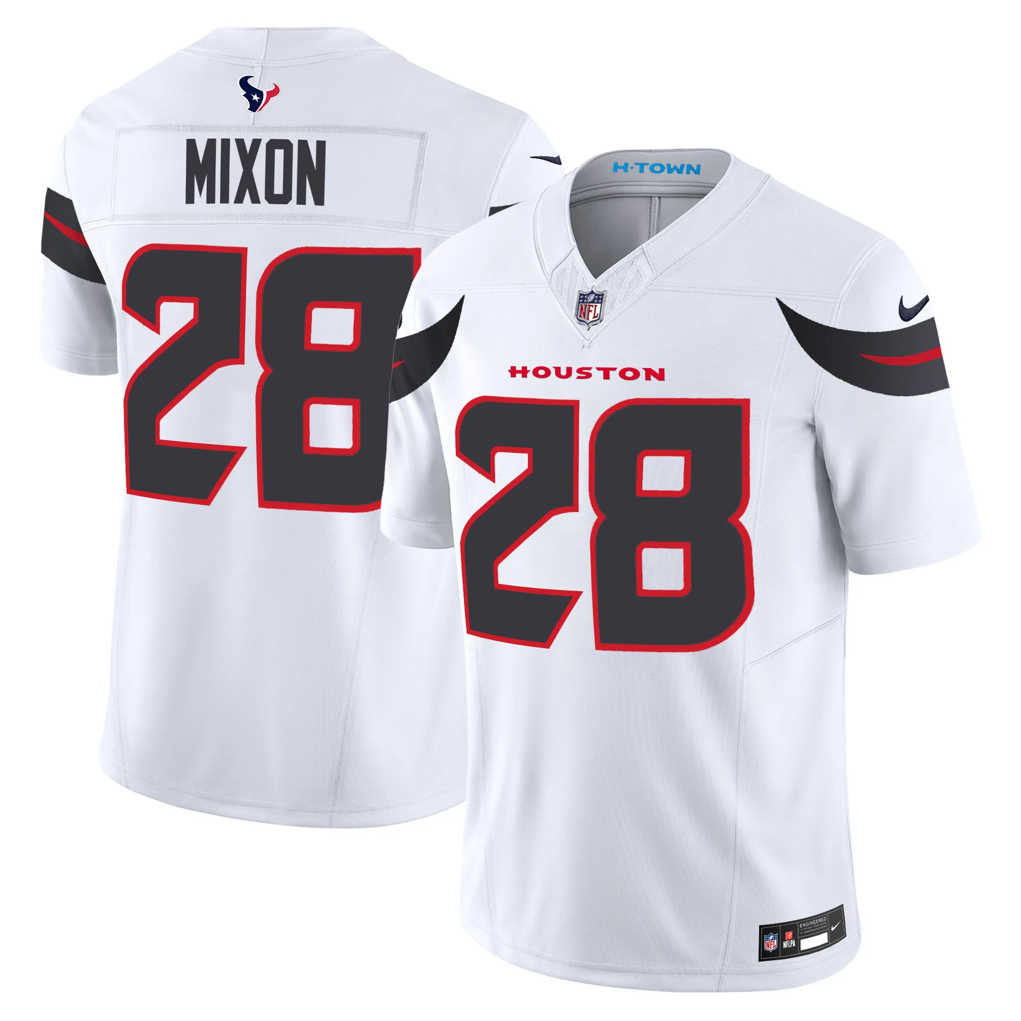 Mens Houston Texans 2024 Vapor Limited Jersey Joe Mixon Jersey White