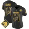 Womens Washington Commanders 90Th Anniversary Patch Gold Vapor Limited Jersey Bobby Wagner Jersey Black Gold
