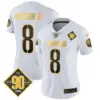 Womens Washington Commanders 90Th Anniversary Patch Gold Vapor Limited Jersey Robinson Jr Jersey White Gold