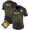 Womens Washington Commanders 90Th Anniversary Patch Gold Vapor Limited Jersey Austin Ekeler Jersey Black Gold