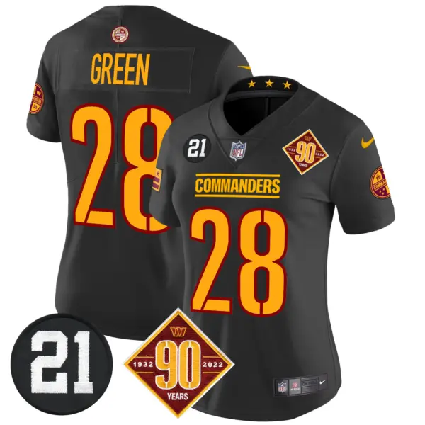 Womens Washington Commanders 90Th Sean Taylor Patch Vapor Limited Jersey Darrell Green Jersey Black