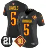 Womens Washington Commanders 90Th Sean Taylor Patch Vapor Limited Jersey Jayden Daniels Jersey Black