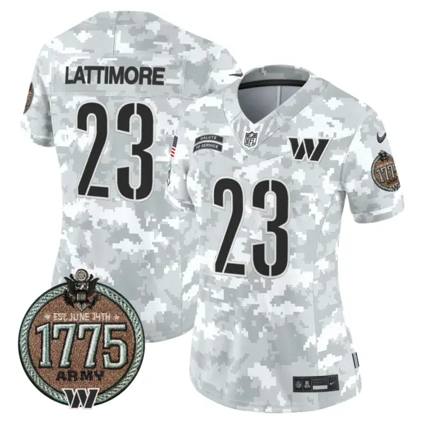 Womens Washington Commanders 2024 Salute To Service Establishment Year Patch Vapor Limited Jersey Marshon Lattimore Jersey Army